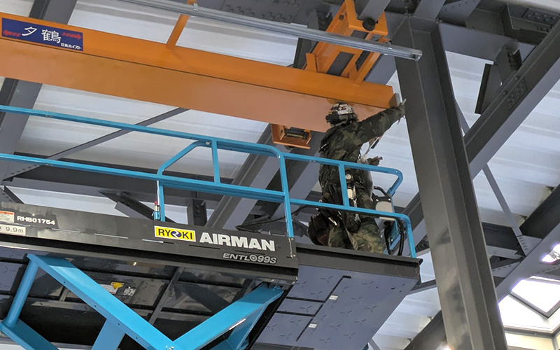 クレーンの故障修理